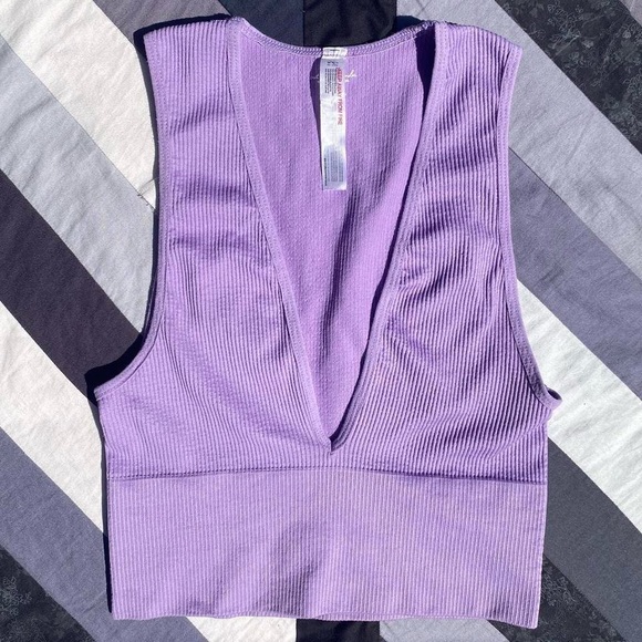Urban Outfitters Tops - Urban Outfitters Purple V Neck Crop Tank